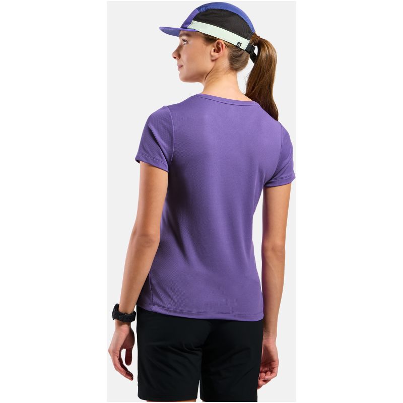 Women's Odlo F-DRY crew-neck short-sleeve T-shirt, purple