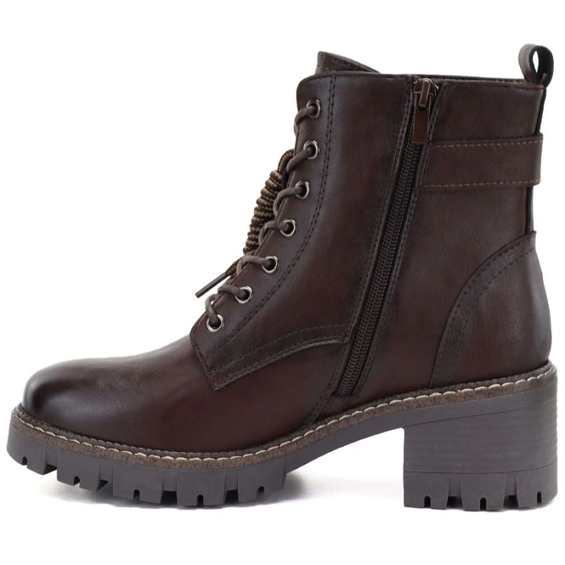 Brown Women’s Leather Block-Heel Ankle Boots M.Daszyński OL77-3