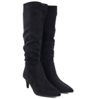 Sergio Leone KZ-28 Black Suede Insulated Low Heel Boots