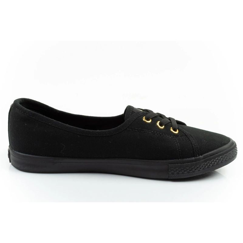 Lee Cooper shoes women's sneakers sporty black slip-on ballet flats