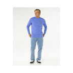 Men's RIP CURL Fade Out Icon L/S Tee Blue