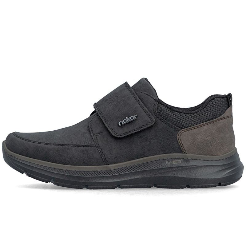 Rieker B1854-00 men's comfortable black Velcro shoes
