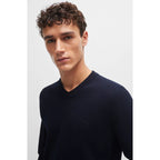 BOSS Pacello-L BLU V-Neck Sweater (50506042-404) Boss