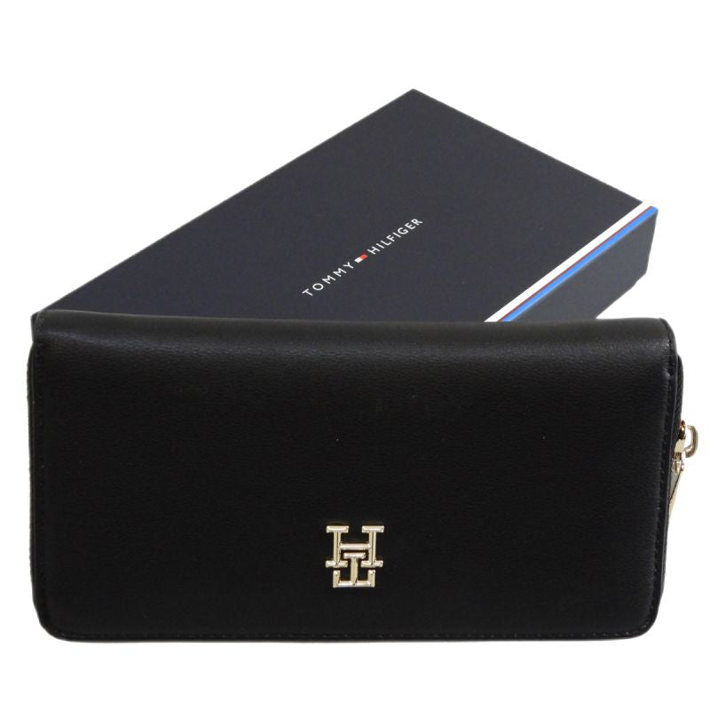 Tommy Hilfiger Poppy Plus Large Women's Wallet, Black, One Size - AW0AW15586-BDS Akcesoria i sprzęt koszykarski/Saszetki, nerki Your Sports Performance