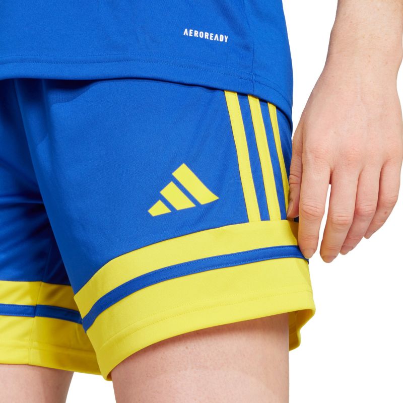 adidas Squadra 25 women's shorts blue and yellow JN5408