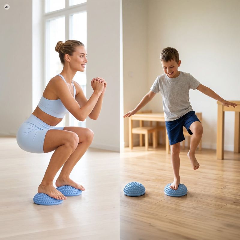 Sensory Half Balls for Balance Training, 2 pcs, Spokey SPIKE