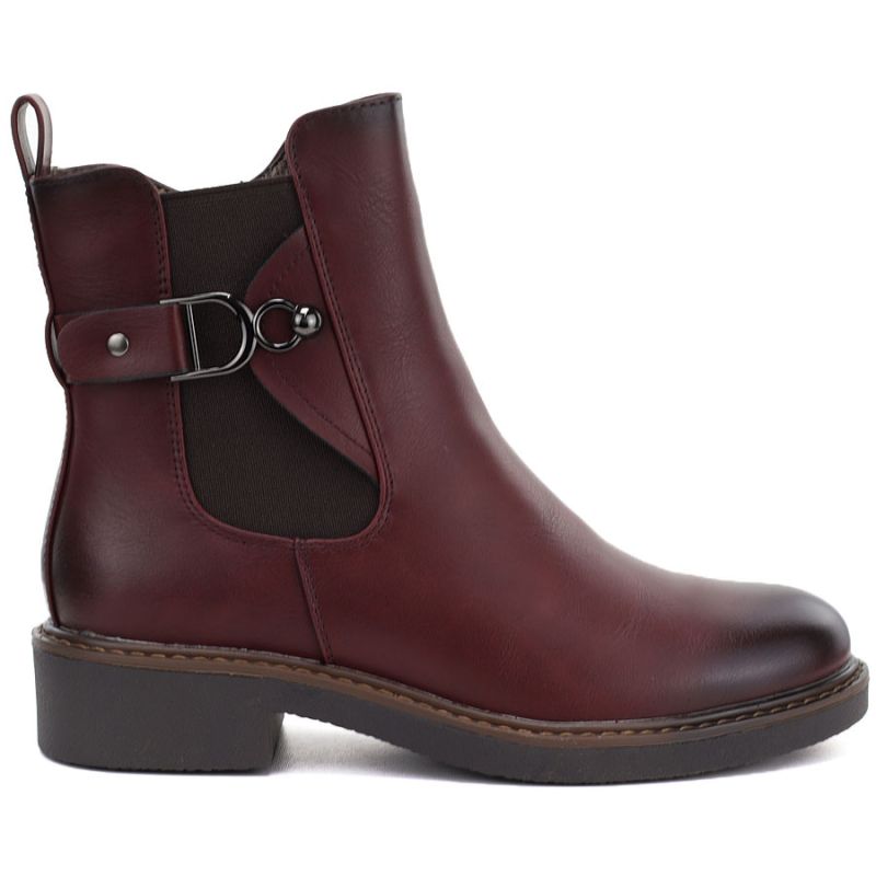 Women's Chelsea boots, insulated, burgundy M.Daszyński SA252-7