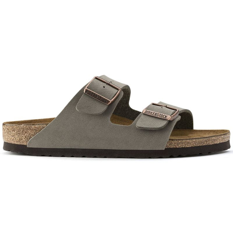 Birkenstock Arizona Birko-Flor Nubuck Stone regular women's/men's flip-flops wide gray (0151211) Footwear/Lifestyle/Birkenstock/Klapki/chodaki Birkenstock