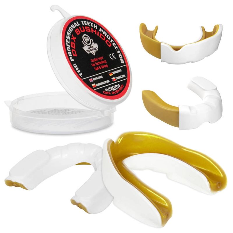 Gel Mouthguard + Box - White and Gold | GelTech ochraniacze zębów Your Sports Performance