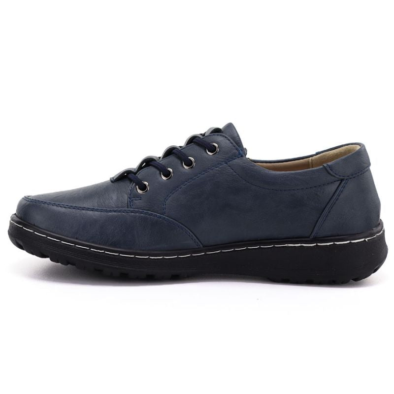 Comfortable women's shoes with zipper, navy blue, Potocki TO90407