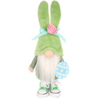 Gnome Bunny 25cm Green in sneakers Spring decoration Home and Garden/Equipment Your Sports Performance