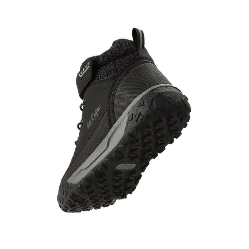 Lee Cooper black ankle boots with Velcro closure