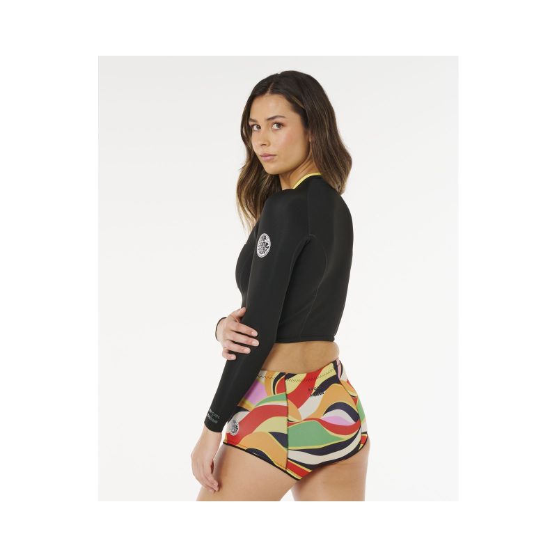 RIP CURL G-Bomb 1.5 Ls Fz Crop Jkt Women's Jacket Black Rip Curl