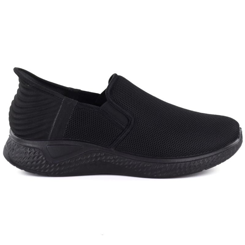 Men's textile slip-on sneakers, black NEWS 170-M To be categorized Your Sports Performance