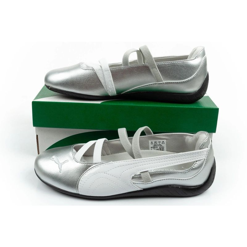 Puma women's sports shoes Speedcat Ballet silver ballet flats fashionable Puma