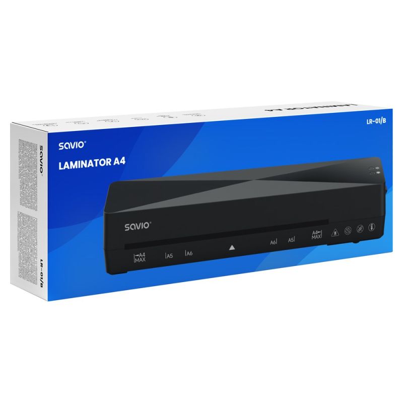 SAVIO LAMINATOR A4 BLACK LR-01/B Urządzenia biurowe/Laminatory Your Sports Performance