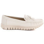 Women's cream moccasin shoes Sergio Leone MK093 LEONE