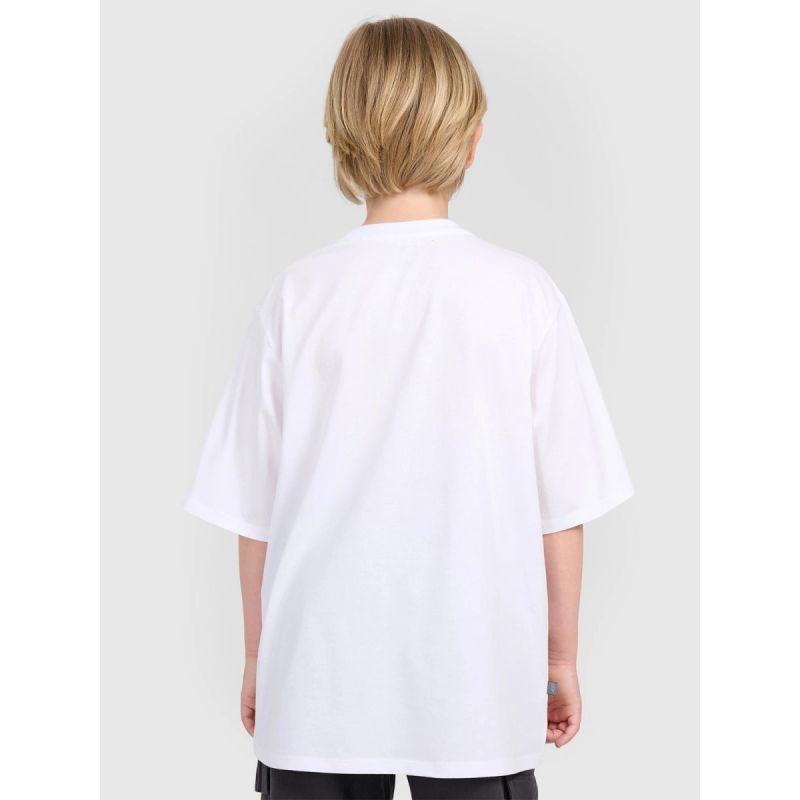 Boy's oversize T-shirt with print 4F 4FJRAW25TTSHM3062-10S *Kategoria tymczasowa Your Sports Performance
