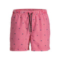 Jack&Jones men's JWHARUBA SWIM PRINTS SHORTS 12206537 TRUE RED STRIPES Jack&Jones