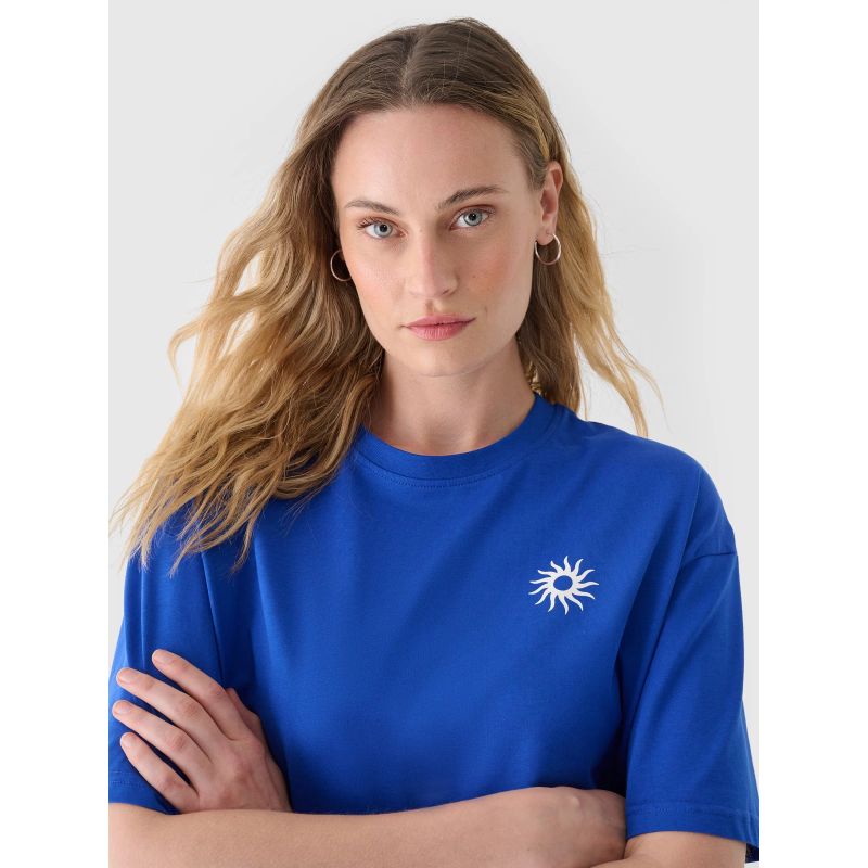 Women's oversize printed T-shirt 4F 4FRSS24TTSHF2546-36S *Kategoria tymczasowa Your Sports Performance