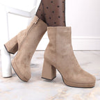 Suede ankle boots Jezzi W JEZ411B, beige Footwear/Outdoor/Jezzi Your Sports Performance