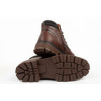 Wrangler men's shoes Gillen leather brown insulated ankle boots