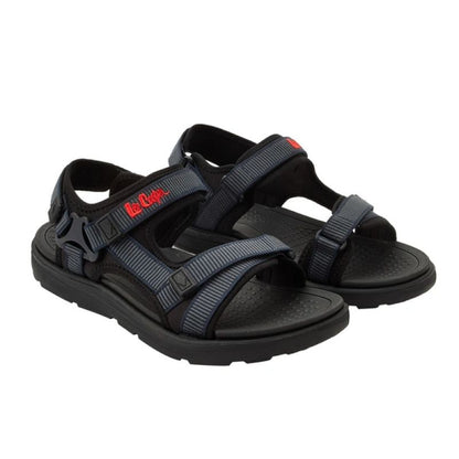 Lee Cooper men's shoes velcro sandals for summer beach light blue black Lee Cooper