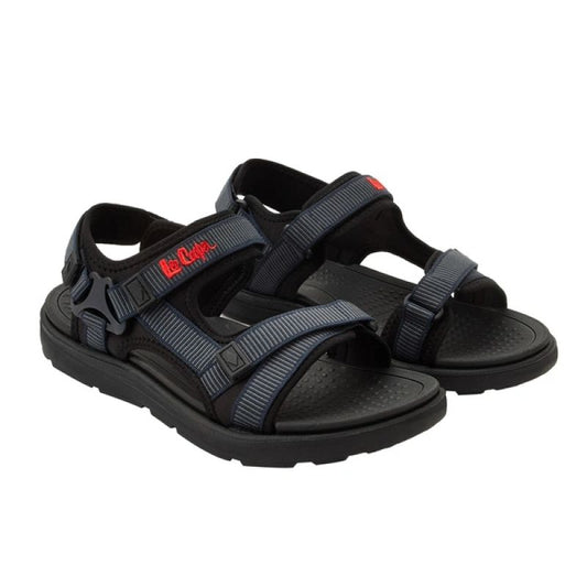 Lee Cooper men's shoes velcro sandals for summer beach light blue black Lee Cooper