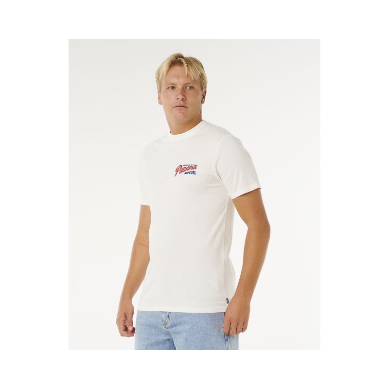 Men's T-shirt RIP CURL Desti Animals Tee white
