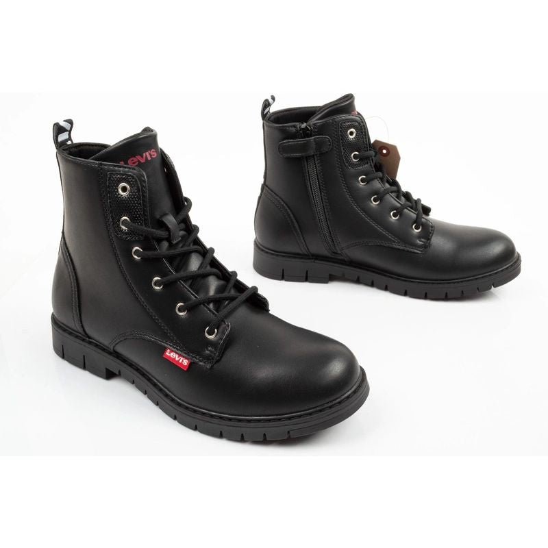Levi's girls' Pasadene SE ankle boots, black, with zipper