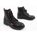 Levi's girls' Pasadene SE ankle boots, black, with zipper