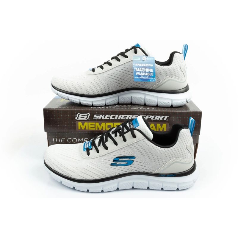 Skechers men's sports shoes Track-Ripkent comfortable lightweight fashionable ecru Skechers