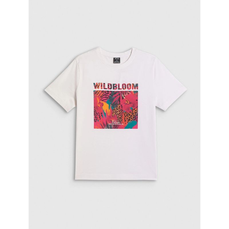 Women's regular printed T-shirt 4F 4FRSS26TTSHF4514-10S