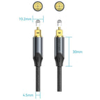 Vention Braided Optical Audio Cable with Aluminum Connector, 5m, Black Kable i adaptery/Kable optyczne Your Sports Performance