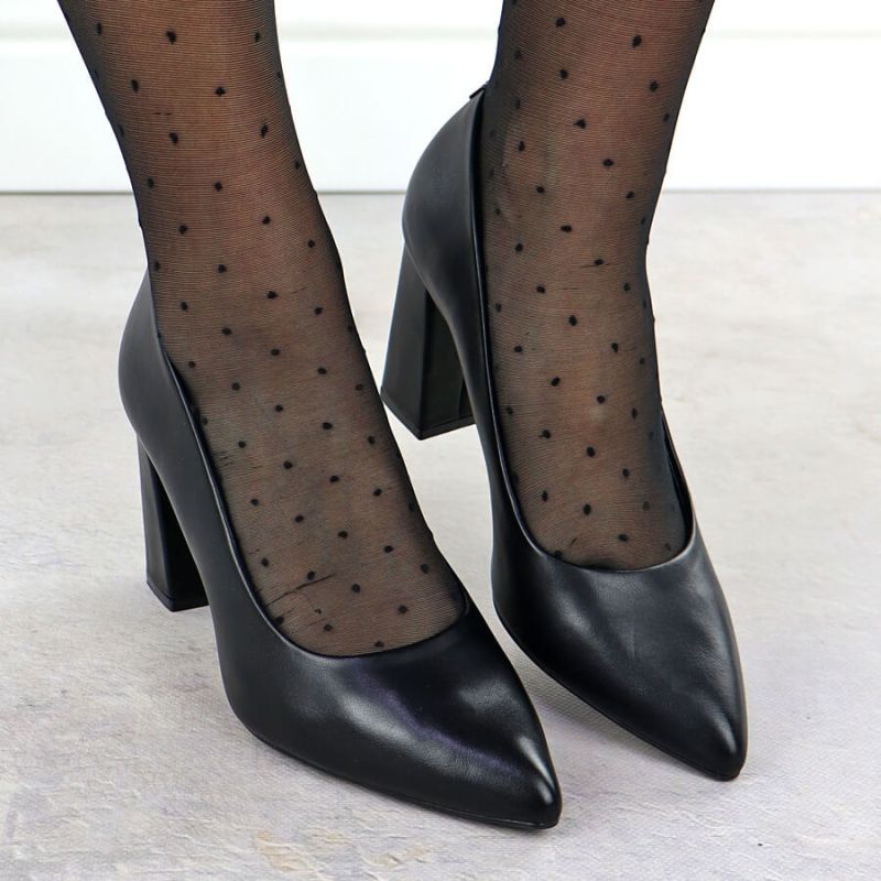 Black pumps with pointed toe, black Sergio Leone PB216 Footwear Your Sports Performance
