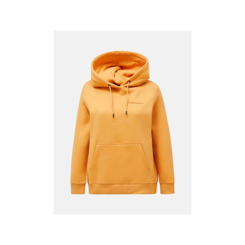 Peak Performance W Original Small Logo Hoo Orange Sweatshirt Clothing Your Sports Performance