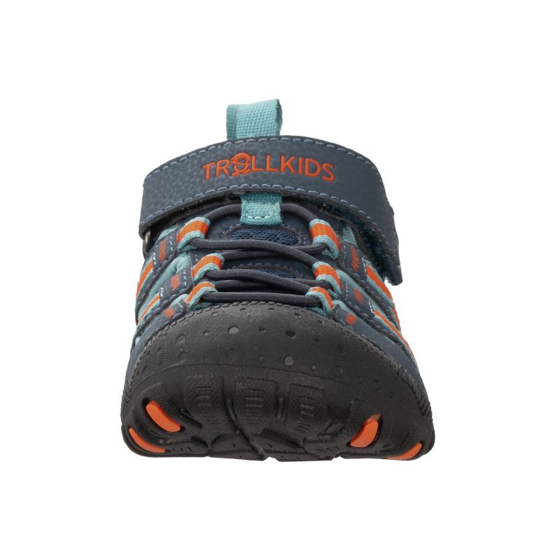 Trollkids Kids Sandefjord Sandal XT dark navy/dusky turquoise/glow orange children's sports sandals for boys/girls (668-110) In preparation Your Sports Performance