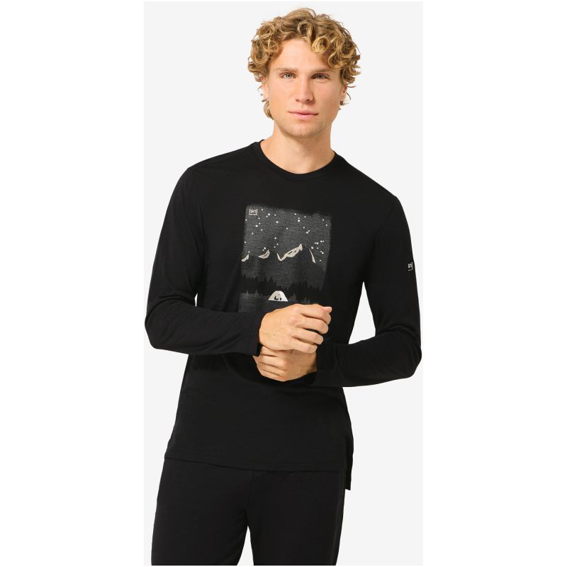 Men’s SUPER.NATURAL M OUTDOOR NIGHTS LS long-sleeve top black