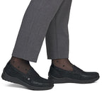Women's comfortable black moccasin shoes Rieker 48968-00
