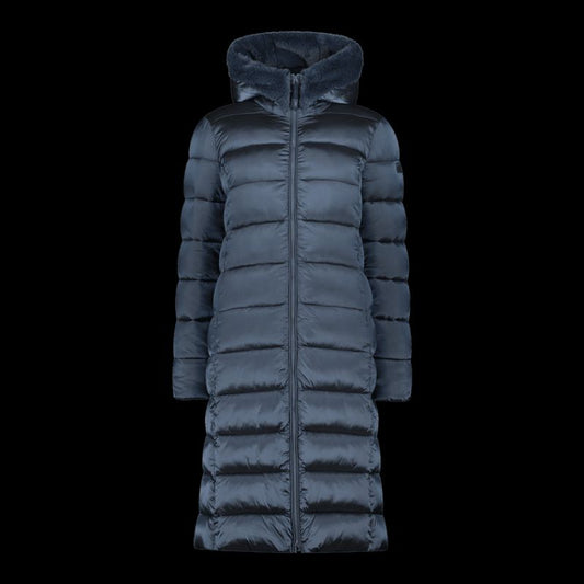 CMP women's winter jacket with hood, long insulated coat, navy blue (34K0046F/L635) In preparation Your Sports Performance