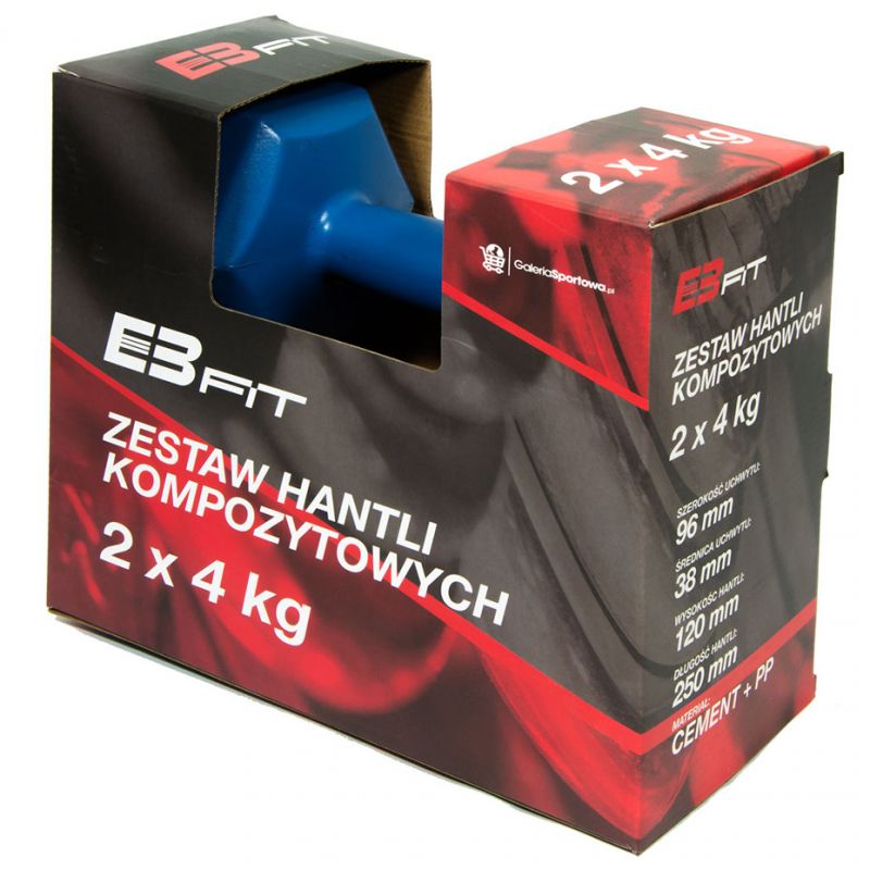 EB FIT composite dumbbell set 2x4kg blue 1027043 Accessories/Training equipment Your Sports Performance