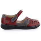 Women's comfortable burgundy openwork Velcro shoes Unisoft 9955 To be categorized Your Sports Performance