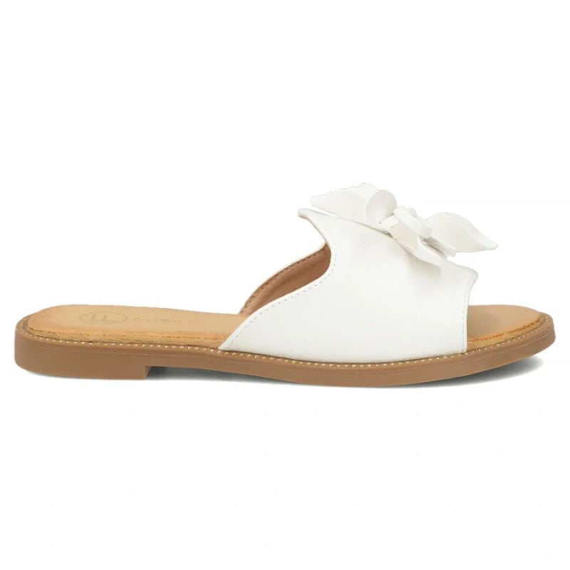 Women's white flower flip-flops Filippo DK7898 Filippo
