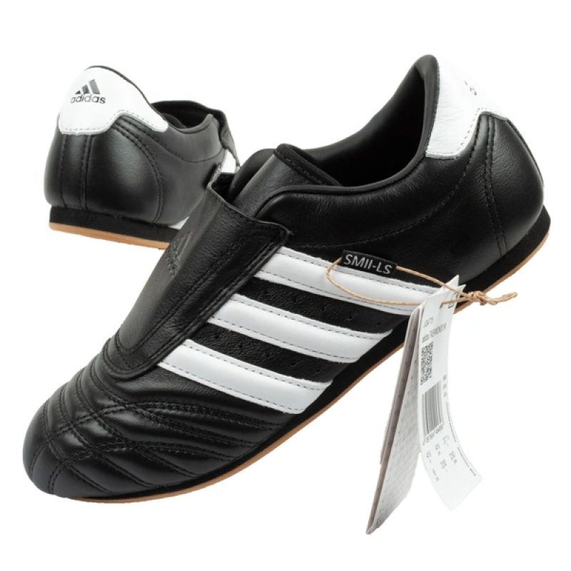 Adidas Women's Taekwondo Sports Shoes Black Leather Slip-On adidas