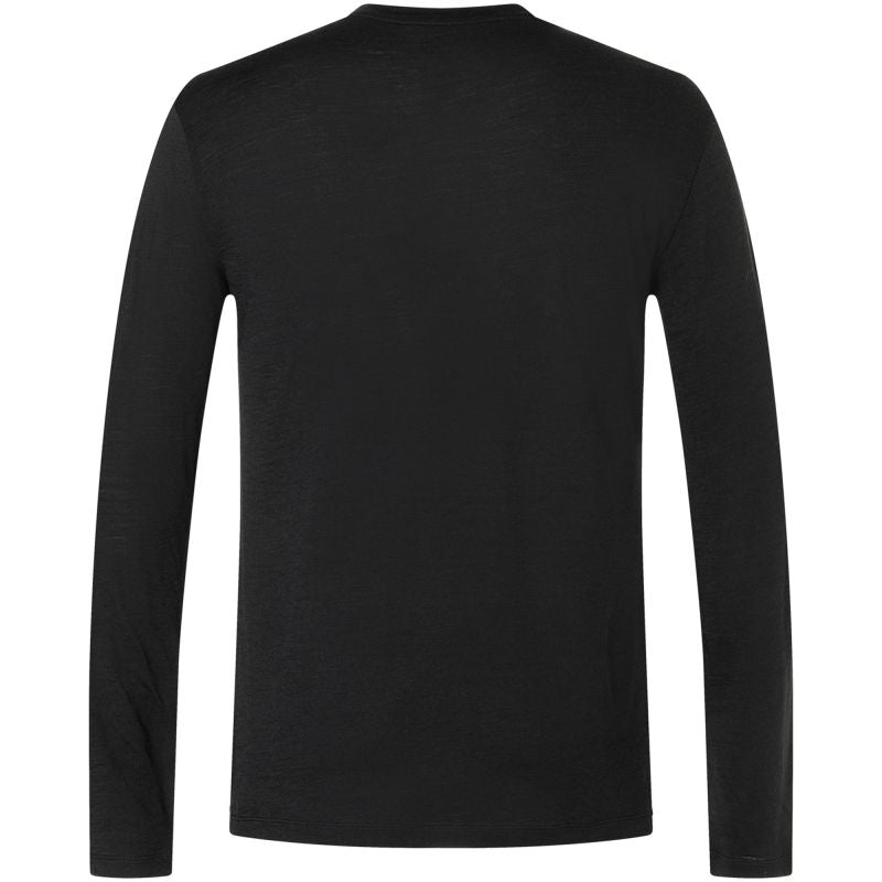 Men's long-sleeve shirt SUPER.NATURAL M LITHOGRAPHY MOUNTAIN LS black