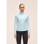 CASALL Women's Serene Half Zip Long Sleeve T-Shirt, Blue