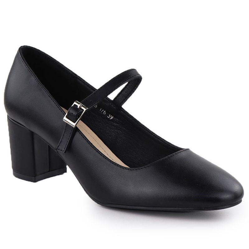 Black Sergio Leone PB176 low-heel pumps with strap Footwear Your Sports Performance