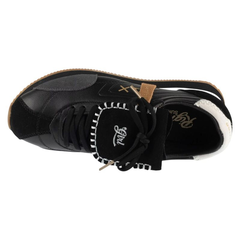 SUN68 Women's Easy Runner Leather Z46233-11 Black 37