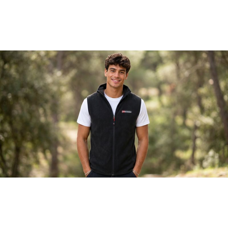 Geographical Norway VUG BLACK DB MEN 233 Men's Fleece Jacket (WZ4421H/GN-BLACK)