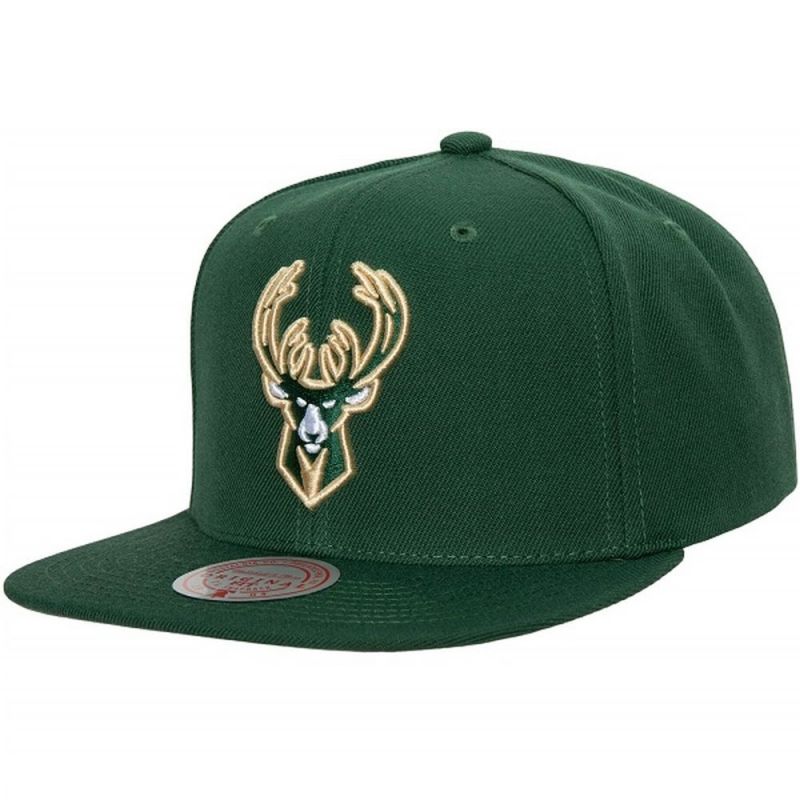 Mitchell & Ness NBA Team Ground 2.0 Snapback Milwaukee Bucks Cap HHSS3256-MBUYYPPPGREN Clothing/Basketball/Mitchell & Ness Your Sports Performance